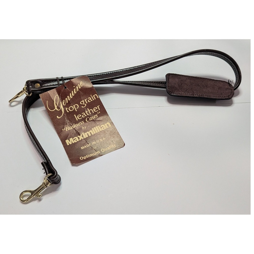 Maximillian Leather Briefcase Strap Unisex OS Brown New USA Made 8962 Business